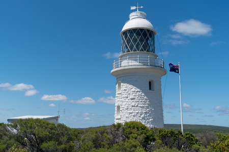CAPE NATURALISTE, AUSTRALIA - FEBRUARY 9, 2018: Historic lighthouse on Cape Naturaliste on February 9, 2018 in Western Australiaのeditorial素材