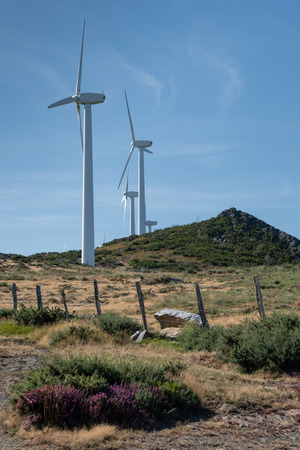 Green Energy, wind farm on Mount Montouto, Galicia, Spainの写真素材