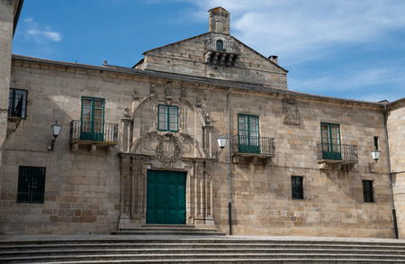 Panoramic image of the Pazo episcopal, famous place of Lugo, Camino de Santiago, Galicia, Spainのeditorial素材