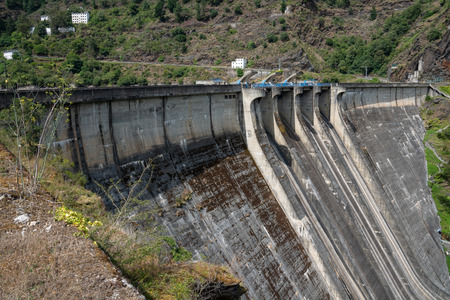 Green Energy, hydroelectric power plant of Grandas de Salime, Asturias, Spainのeditorial素材