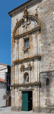 Main church in the city center of Melide, Galicia, Spainの写真素材