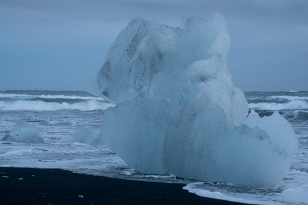 Iceberg at Diamond Beach Joekulsarlon, Icelandの写真素材