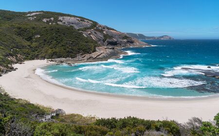 Coastal landscape within the amazing Torndirrup National Park close to Albany, Western Australiaの写真素材