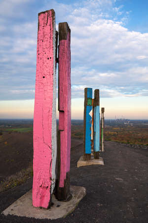 BOTTROP, GERMANY - OCTOBER 31, 2020: Haniel tip, landmark of Ruhr Metropolis against sky on October 31, 2020 in Bottrop, Germanyのeditorial素材