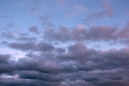 Early morning sky with pastel-colored clouds