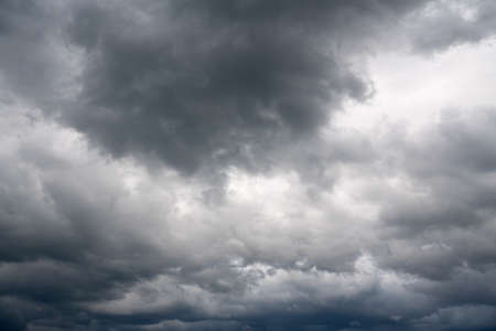 Low angle view to sky with feathery cloudsの写真素材