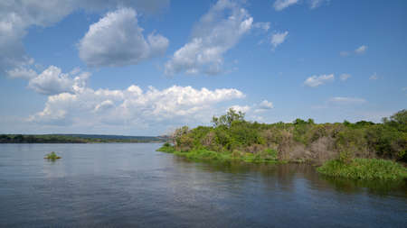 Landscape of Murchison Falls National Park, Ugandaの写真素材