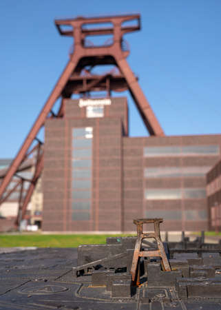 ESSEN, GERMANY - APRIL 20, 2021: Ruhr Museum on Zeche Zollverein, industrial heritage of Ruhr Metropolis on April 20, 2021 in Essen, Germanyのeditorial素材