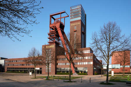 ESSEN, GERMANY - MARCH 25, 2022: Nordsternpark, industrial heritage of Ruhr Metropolis on March 25, 2022 in Gelsenkirchen, Germanyのeditorial素材