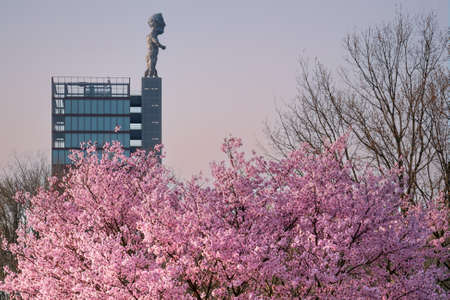 ESSEN, GERMANY - MARCH 25, 2022: Nordsternpark, industrial heritage of Ruhr Metropolis on March 25, 2022 in Gelsenkirchen, Germanyのeditorial素材
