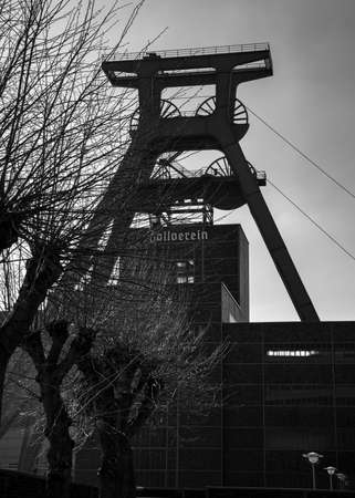 ESSEN, GERMANY - MARCH 25, 2022: Zollverein, industrial heritage of Ruhr Metropolis on March 25, 2022 in Essen, Germanyのeditorial素材