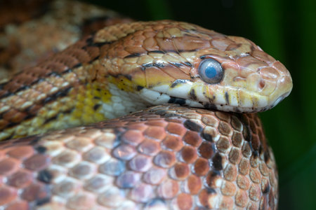 Eastern Corn Snake (Pantherophis guttatus), close upの写真素材