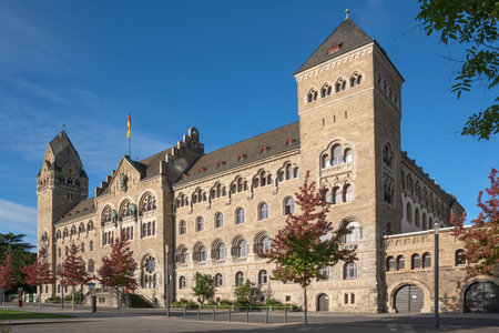 KOBLENZ, GERMANY - OCTOBER 1, 2021: Panoramic image of historic buildings in downtown of Koblenz on October 1, 2021 in Rhineland-Palatinate, Germanyのeditorial素材
