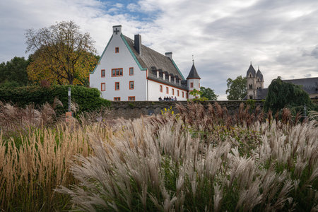 KOBLENZ, GERMANY - SEPTEMBER 30, 2021: Panoramic image of historic buildings in downtown of Koblenz on September 30, 2021 in Rhineland-Palatinate, Germanyのeditorial素材