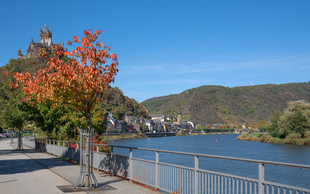 COCHEM, GERMANY - OCTOBER 7, 2022: Panoramic image of Cochem on October 7, 2022 in Germanyのeditorial素材