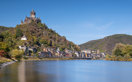 COCHEM, GERMANY - OCTOBER 7, 2022: Panoramic image of Cochem on October 7, 2022 in Germanyのeditorial素材
