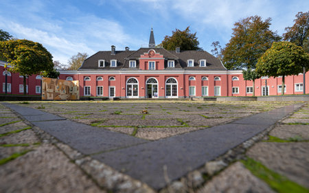 OBERHAUSEN, GERMANY - OCTOBER 27, 2022: Historic city castle, landmark of Ruhr metropolis Oberhausen on October 27, 2022 in North Rhine Westphalia, Germanyのeditorial素材
