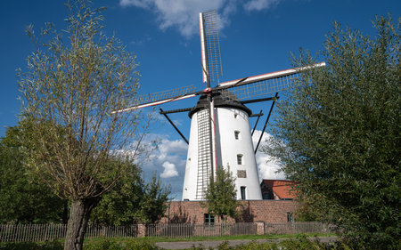 KAARST-BUETTGEN, GERMANY - SEPTEMBER 29, 2022: Panoramic image of Brauns mill of Kaarst-Buettgen on September 29, 2022 in North Rhine Westphalia, Germanyのeditorial素材
