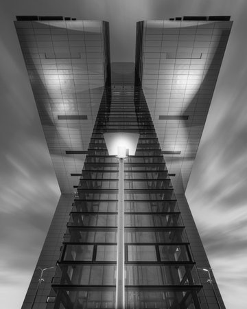 COLOGNE, GERMANY - APRIL 3, 2023: Modern buildings in the harbor of Cologne on April 3, 2023 in Germany, Europeのeditorial素材