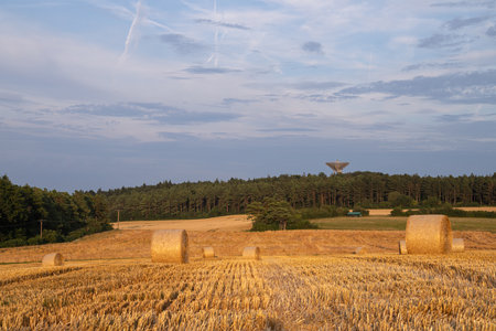 Panoramic image of beautiful landscape close to Mechernich, Eifel, North Rhine Westphalia, Germanyの写真素材