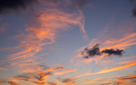 Low angle view of sky with cloudsの写真素材