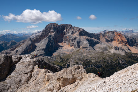 Panoramic image of landscape in South Tyrol, Italy, Europeの写真素材