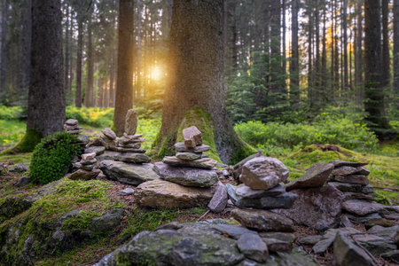 Panoramic image of beautiful landscape, Eifel, Rhineland-Palatinate, Germany
