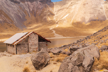 Panoramic view of the mountains known as "Nevado de Toluca" in Mexicoの写真素材