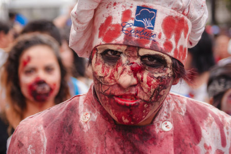 The zombie march takes place, a family event that encourages non-discrimination and tolerance.のeditorial素材