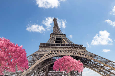 Close up of The famous Eiffel Tower in Paris