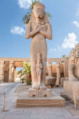 The Karnak Temple Complex, commonly known as Karnak, comprises a vast mix of decayed temples, chapels, pylons, and other buildings near Luxor, in Egyptの写真素材