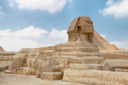 The Sphinx in Giza pyramid complexの写真素材