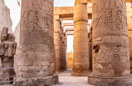 The Karnak Temple Complex in Luxor, commonly known as Karnak, comprises a vast mix of decayed temples, chapels, pylons, and other buildings in Luxor, Egyptのeditorial素材