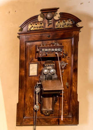 Queluz, Portugal - December 7, 2017: Old Telephone Exchange in the Pena Palaceのeditorial素材