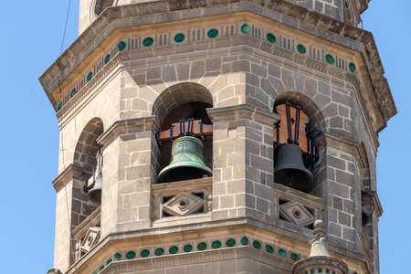 Detail of bell tower of Cathedral of the Assumption of the Virgin in Baeza, Saint Mary square, Jaen, Spainのeditorial素材