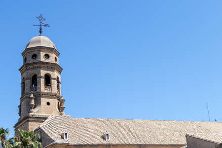 Tower of Cathedral of the Assumption of the Virgin in Baeza, Saint Mary square, Jaen, Spainのeditorial素材