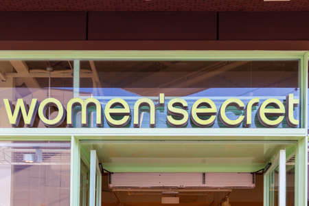 Huelva, Spain - July 27, 2020: Women Secret store in Holea Shopping center. This brand is subsidiary...