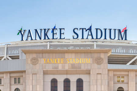 New York City, USA - June 10, 2017: Outside view of Yankee Stadium in Bronxのeditorial素材