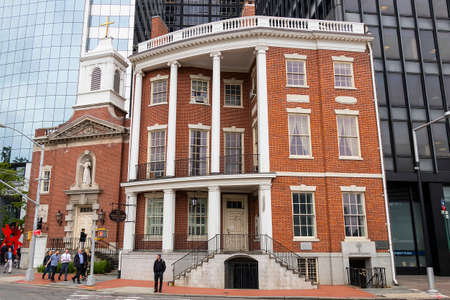 New York City, USA - June 7, 2017: The Shrine of St. Elizabeth Ann Seton at Our Lady of the Rosary Parish and James Watson House in Manhattanのeditorial素材