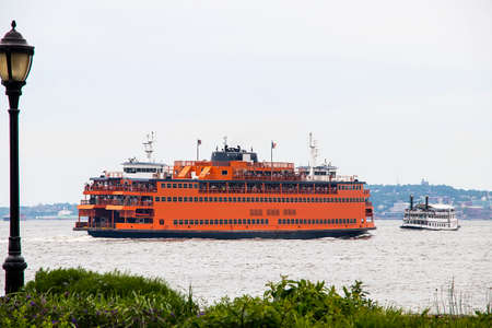 Battery park, New York, June 8,2017. Staten Island Ferry in NewYork city on June 8,2017のeditorial素材