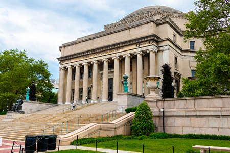 New York City, USA - June 10, 2017: Library of Columbia University. Columbia University is an urban member of the Ivy League dating from colonial times, with an elegant campus in the north end of Manhattan.のeditorial素材