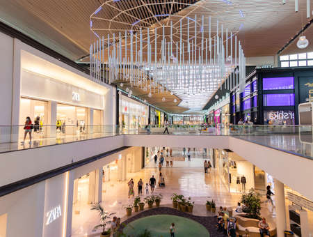 Seville, Spain - September 18, 2020: Interior of Lagoh Sevilla shopping mall in Seville (Centro Comercial Lagoh Sevilla), Andalusia, Spainのeditorial素材