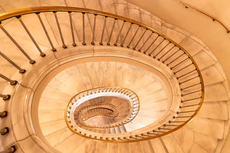 spiral staircase in an old houseのeditorial素材