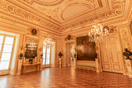 Warsaw, Poland May 31, 2018: The Ballroom inside the Royal Warsaw Castle