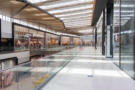 Seville, Spain - September 18, 2020: Interior of Lagoh Sevilla shopping mall in Seville (Centro...