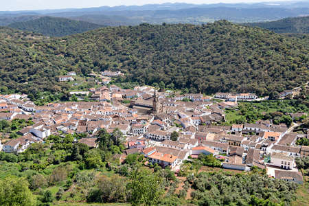 Alajar, municipality in the Sierra de Aracena, province of Huelva, Andalusia. It gives its name to the highest mountain pass in the province of Huelva, with 837 meters of altitudeの写真素材