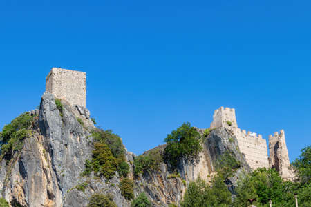 La Iruela Castle, old enclave of defensive origin located in the Spanish municipality La Iruela, two kilometers from Cazorla in Jaen.のeditorial素材