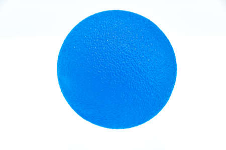 Ball for hand strengthening in blue isolated on white background