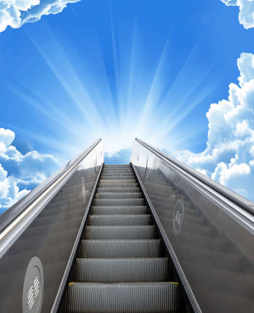 Representation of escalator to heavenの写真素材