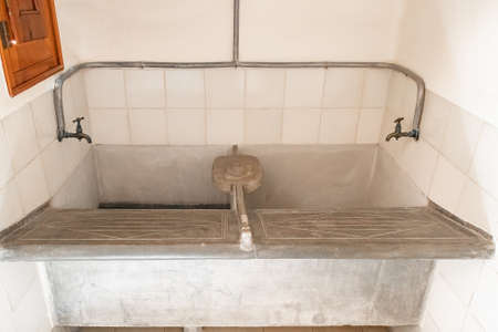 View of an Ancient stone laundry roomの写真素材